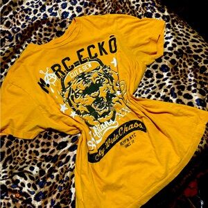 Marc Ecko Cut and Sew Yellow Shirt